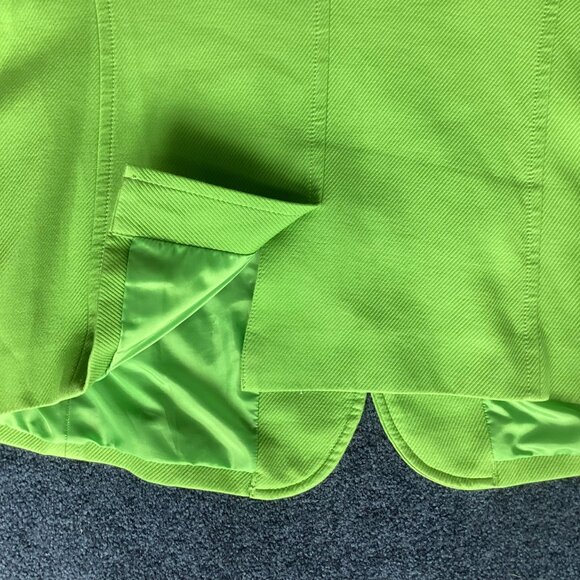 Talbots Woman Lime Green Classic Blazer - size 18W - Picture 3 of 7